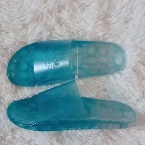 Coach Shoes New Coach Logo Waterresistant Womens Jelly Pool